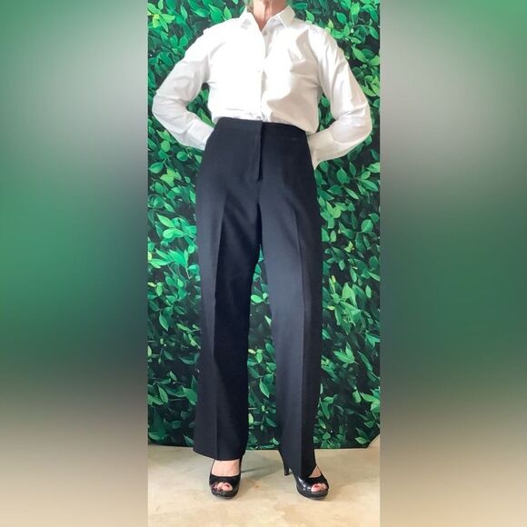 Larry Levine Black Lined Pant Suit Size 10 Women's Professional Business Attire - Picture 4 of 7